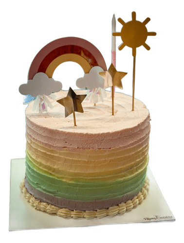 Torta Arcoiris Color Pastel Infantil