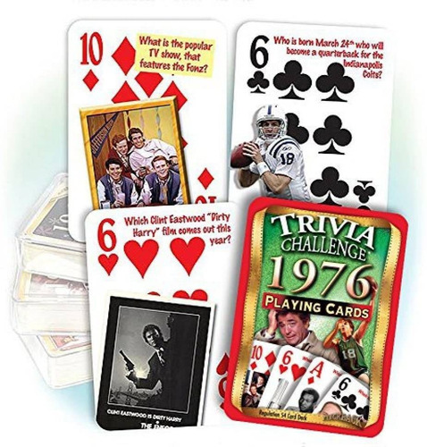 Flickback Media 1976 Trivia Challenge Playing Cards