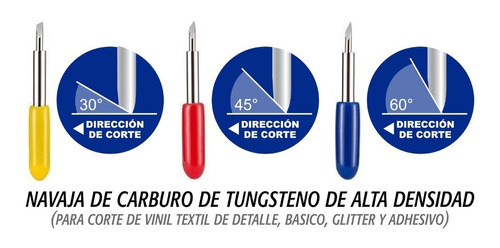 15 Navajas De Plotter Genéricas Económicas De 30°, 45° Y 60°