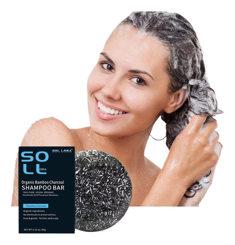 6 Peças De Shampoo Escurecedor Em Barra E Sabonete Em Barra