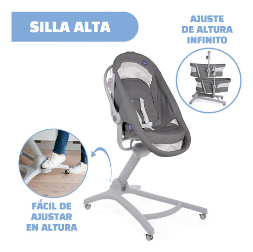 Moises Con Pedestal Baby Hug 4 En 1 Dark Grey
