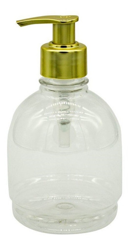 Botellas Garrafita Plastica Válvula Cremero Dorado 300ml