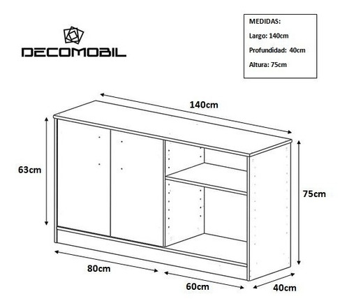 Credenza Moderna Mueble Para Tv Minimalista De Lujo Color Negro mate/Gris