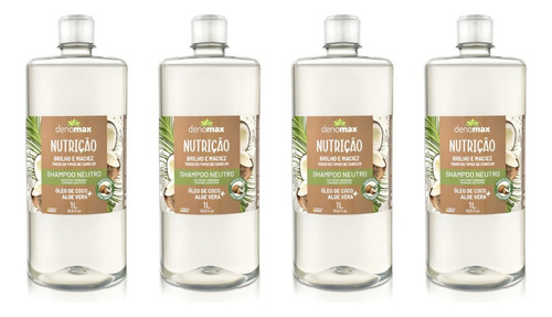 Kit Shampoo Neutro Nutrição Tamanho Família 1l - 04 Unid
