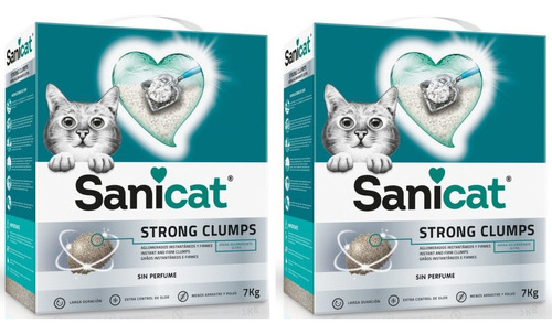 Arena Aglomerante Sanicat Strong Clump 14kg Sin Perfume