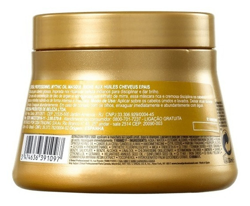 Imagem 3 de 5 de Máscara L'oréal Professionnel Mythic Oil - 200 Ml