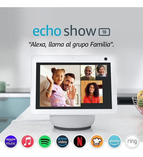 Echo Show 10 Pantalla Inteligente Hd Con Movimiento Y Alexa Color Blanco