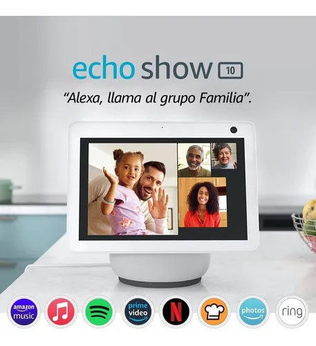 NUEVO ECHO SHOW 10 - PANTALLA INTELIGENTE HD CON MOVIMIENTO Y ALEXA -  BLANCO | The Home Depot México