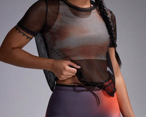 Musculosa Tipo Red -malla Para Mujer