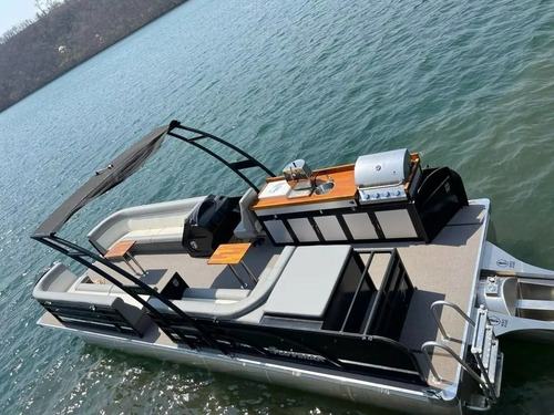 Lancha Pontoon F Boat 9500 Com Motor Mercury 200 Hp