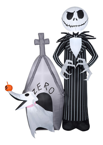 Decoración Inflable Gemmy Airblown Jack Y Zero Disney