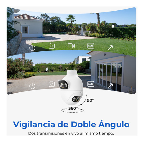 Camara De Seguridad Exterior Dual Lens 3k+3k 10mp Wifi6/lan