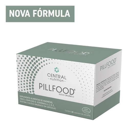 Pillfood Silício Organico Central Nutrition 60 Cáps Sabor Neutro