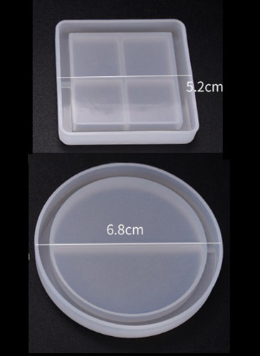 Imagen 5 de 10 de 3 Moldes De Silicona Epoxi Resina Shaker Llaveros Artesanias