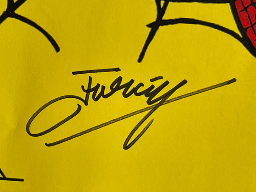 Poster Spiderman Hombre Araña Autografiado X Jose Luis Duran (Usado)