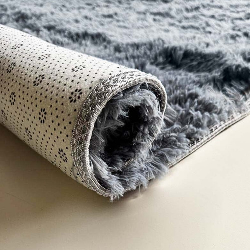 Alfombra Peluda Shaggy Gris 200x220