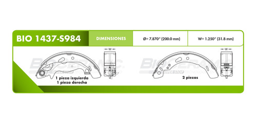 Balatas Tambor Ford Figo 1.5l 2019 Bioceramic