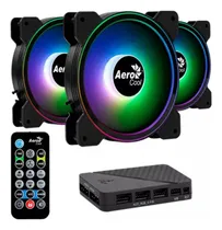 Comprar Kit Com 3 Coolers Fans + Hub Aerocool Saturn 12 Argb Pro