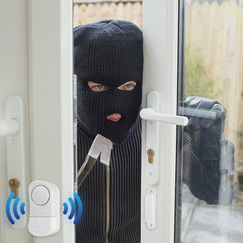 Alarma Sonora Magnética Puerta O Ventana Timbre Pack X 8 Unidades A Pilas Autónoma Domicilio Comercio Pilar