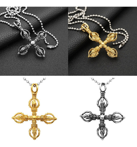 Hefu 2 Piezas De Acero Inoxidable Tibetano Dorje Vajra