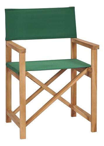 Silla De Director Para Jardin Plegable Madera De Teca Verde