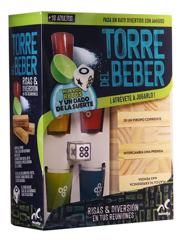 Juego De Mesa Para Fiestas Torre Beber Retos Incluye Shots