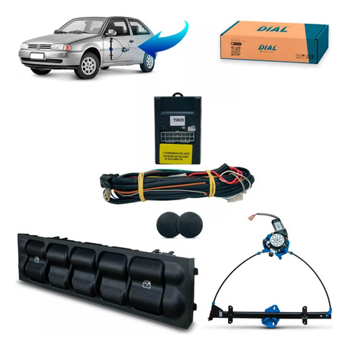 Kit Alza Cristales Eléctricos Vw Gol Saveiro Parati G2 