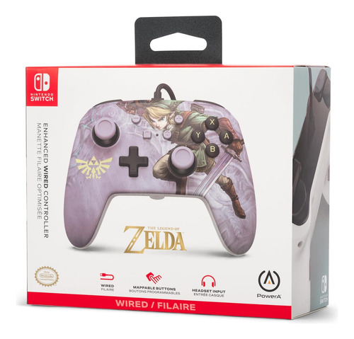 Control Alambrico Powera Zelda Valiant Link Para Switch