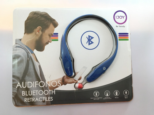 Audífonos Manos Libres Bluetooth Retráctiles Ijoy Color Azul