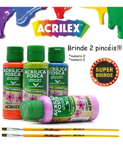 Tinta Acrílica Nature Colors 60 Ml - 23 Cores A Escolha