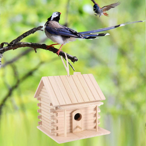 Caja De Anidación De Pájaros De La Casa De Madera, Casa De