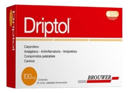 Brouwer Driptol 100mg 20comp Carprofeno Antiinflamatorio