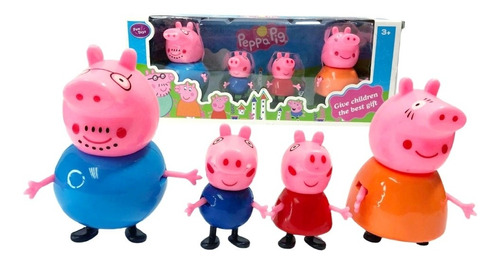 Set De 4 Figuras De Familia Peppa Pig  7cm