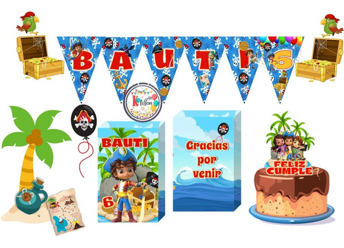 Kit Santiago De Los Mares Cumpleaños/fiesta Infantil- K