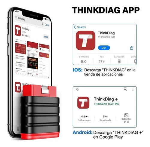 - Escáner Thinksafe Para Automóviles Thinkcar Con Todos Los
