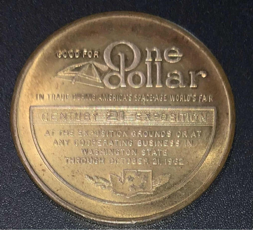 Moneda De 1 Dolar Feria De Seattel 1962