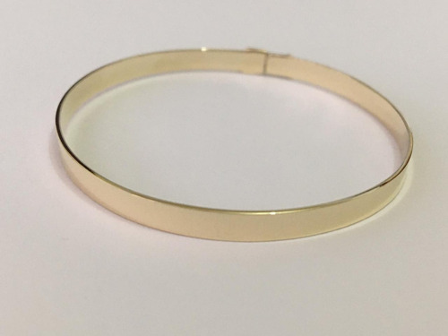 Pulseira Argola, Bracelete Algema Reta 8g Ouro 10k