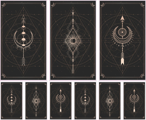 Imagen 2 de 2 de Vinilo Decorativo Mistico Luna Astrologia Holistico X 3