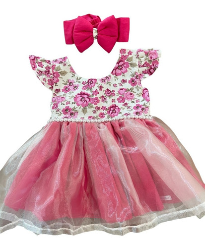 Vestido Para Bebê Menina Rn A 18 Meses Baby Kit 2 Pç Menina