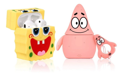 Set Cases Para AirPods Bob Esponja Y Patricio