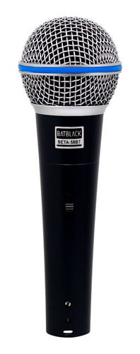 Micrófono Vocal Dinámico Con Cable Beta-58bt Batblack