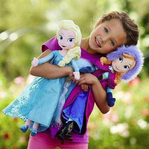 2pcs Frozen Elsa Anna Muñeca Peluche Juguete Regalo 40cm