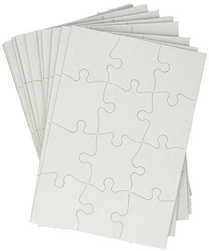 Hygloss Compoz-a-puzzle Blank Puzzles, 12 Piezas, Zi144
