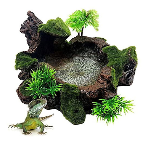 Hamiledyi Artificial Tree Trunk Reptile Platform Resin Repti