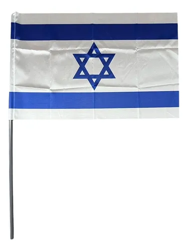 Bandera De * Israel * 50x80 Cm Con Varilla De 1 Mt * Premium