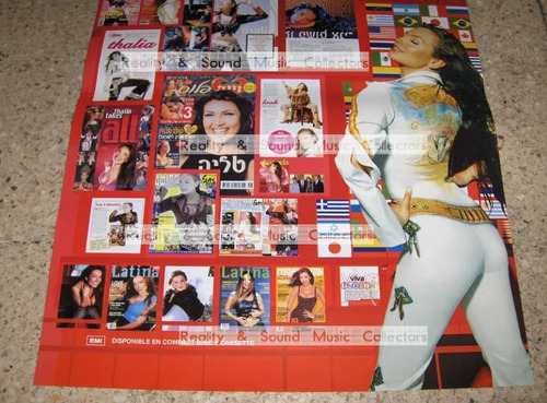 Thalia Poster Con Banda Original Emi De Coleccion (Usado)