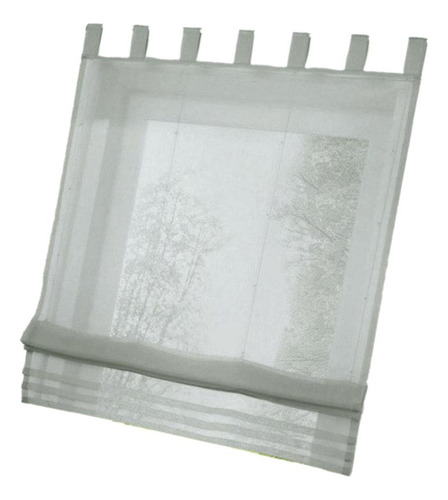 Cortinas En Voile De Poliéster Material Gris-120 × 155cm