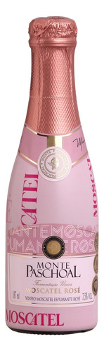 Mini Espumante Monte Paschoal Vinho Moscatel Rose 187ml Baby