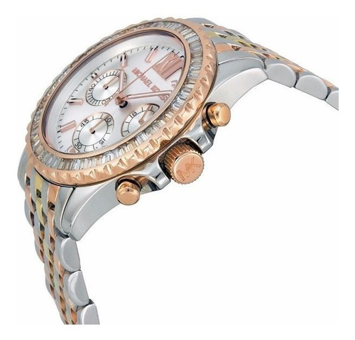 Relógio Michael Kors Mk5876 Everest Dourado Rose Prata Misto
