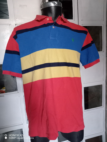 Playera Polo Rl Extra Grande Rojo Azul Amarillo Y Negro